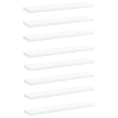Vidaxl Přídavné police 8 ks bílé 40 x 10 x 1,5 cm dřevotříska