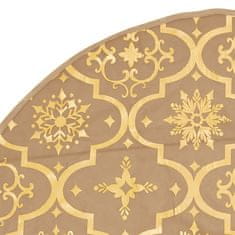 Vidaxl Luxusní podložka pod vánoční stromek s punčochou žlutá 150 cm