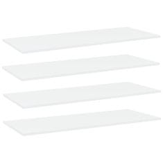 Vidaxl Přídavné police 4 ks bílé 100 x 40 x 1,5 cm dřevotříska