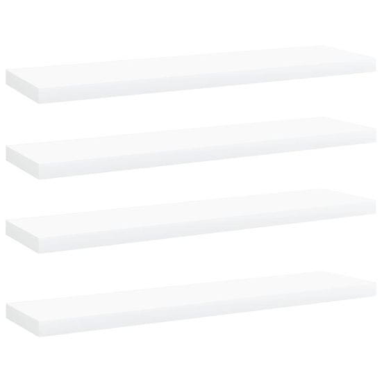 Vidaxl Přídavné police 4 ks bílé 40 x 10 x 1,5 cm dřevotříska