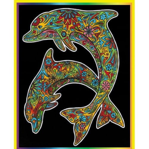 Colorvelvet Colorvelvet Sametový obrázek Delfín 47x35cm