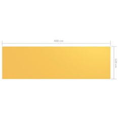 Vidaxl Balkónová zástěna žlutá 120 x 400 cm oxfordská látka