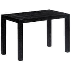 Vidaxl Jídelní stůl černý 118 x 60 x 76 cm masivní mangovníkové dřevo