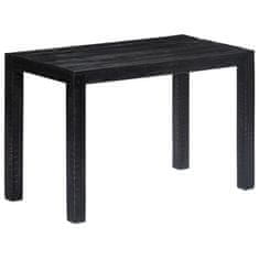 Vidaxl Jídelní stůl černý 118 x 60 x 76 cm masivní mangovníkové dřevo
