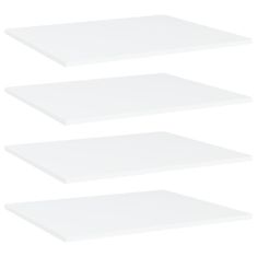 Vidaxl Přídavné police 4 ks bílé 60 x 50 x 1,5 cm dřevotříska