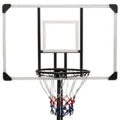 shumee Basketbalový koš s průhlednou deskou 256–361 cm polykarbonát