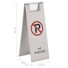 Vidaxl Skládací cedule zákaz parkování nerezová ocel
