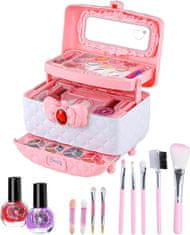 Sferazabawek Kosmetika kufr skládací make-up odstíny domácí lázně Dětský kosmetický kufřík rozkládací