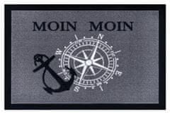 Hanse Home Rohožka námořní kotva, kompas 105363 Anthracite grey black 40x60