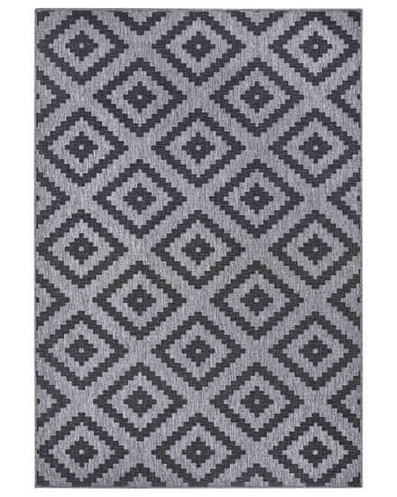 NORTHRUGS Kusový koberec Twin-Wendeteppiche 105461 Night Silver – na ven i na doma