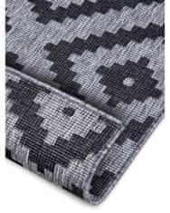NORTHRUGS Kusový koberec Twin-Wendeteppiche 105461 Night Silver – na ven i na doma 120x170