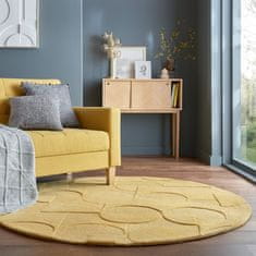 Flair Kusový koberec Moderno Gigi Ochre kruh 160x160 (průměr) kruh