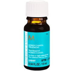 Moroccanoil Treatment Light - vyživující arganový olej na vlasy, ideální pro světlé vlasyz, kracuje dobu sušení, dodává pramenům zdravý lesk, 10ml