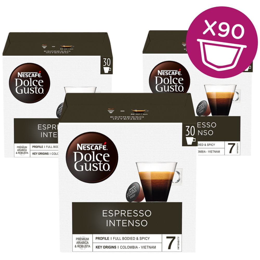 Levně NESCAFÉ Dolce Gusto Espresso Intenso – kávové kapsle – 90 kapslí v balení