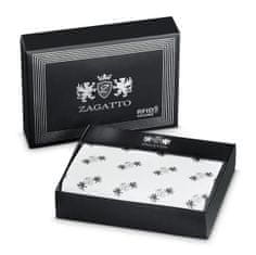 ZAGATTO Pánská černá kožená peněženka elegantní a prostorná černá peněženka s červenou vložkou, kapsy na bankovky, slotů na karty, sloty na doklady, slot na mince, 9,3x3x12,7 cm / ZG-N4-F4