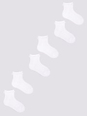 YOCLUB Yoclub Dívčí ponožky s volánkem 3Pack SKL-0008G-0100 White 23-26