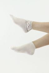Moraj Elegantní ponožky 522 bílé s ozdobnou aplikací bílá 38/41