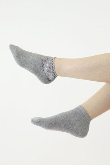 Moraj Ponožky 522 šedé s ozdobnou aplikací