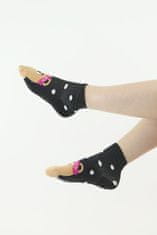 Moraj Zábavné ponožky Bear černé s bílými puntíky černá 38/41