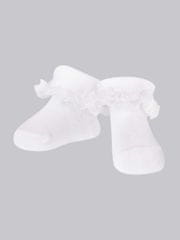 YOCLUB Yoclub Dívčí ponožky s volánky 3Pack SKA-0119G-010J-002 White 0-3 měsíce