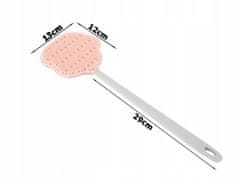 Verk 01814 Silikonový masážní kartáč na tělo růžový