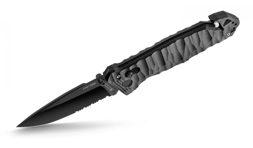Terrerias Bonjean TB CAC S200 SERRATION MANCHE PA6 FV lovecký nůž černý