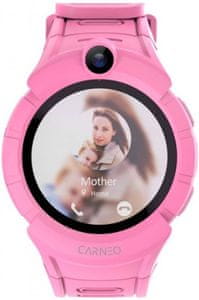 moderné inteligentné hodinky carneo GuardKid+ mini detské hodinky kontrolné hodinky pre deti rodičovská kontrola dlhá výdrž hodinky s GPS lokátorom sledovanie polohy dieťaťa obojstranná komunikácia kontrola cez inteligentné hodinky videohovor sieť GSM sms správy hovory inteligentné hodinky podporujúce volanie detské hodinky s kontrolou vymeniteľný remienok Bluetooth WiFi GPS lokalizácia dieťaťa integrovaná kamera skrytý odposluch prehrávanie hudby fotenie pomocou hodiniek funkcie krytia odolné voči vode a potu vodeodolné detské hodiny hodinky pre kontrolu sprievodná aplikácia ovládanie cez mobilnú aplikáciu hlasové správy školský režim inteligentné hodinky