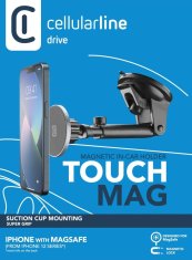 FIXED Magnetický držák Touch Mag Suction Cup s přísavkou na sklo a podporou MagSafe, černý, MAGSFHOLDERWINDK