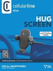 CellularLine Univerzální držák mobilního telefonu Hug Screen pro elektromobil Tesla, černý, TESLAHOLDERK