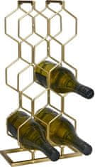EXCELLENT Stojan na víno kovový 8 lahví zlatá