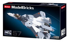 Sluban Model Bricks M38-B0986 Proudový stíhací letoun Su-57 2v1 M38-B0986