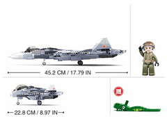 Sluban Model Bricks M38-B0986 Proudový stíhací letoun Su-57 2v1 M38-B0986