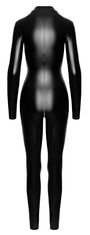 Noir Handmade NOIR Overall (Black), tight-fit overal matný lesk se zipem XL