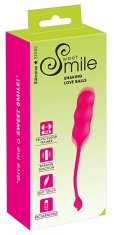 SMILE Sweet Smile Shaking Love Balls (Pink), pulzující vajíčko do vaginy