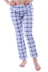 Regina Dámské pyžamové kalhoty Magda světle modré modrá XL