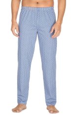 Regina Pánské pyžamové kalhoty Robert modré kostkované modrá M