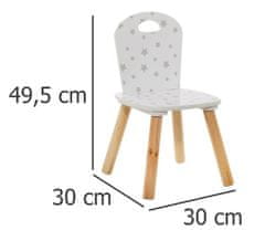 Atmosphera Dětská židlička, bílá s hvězdami