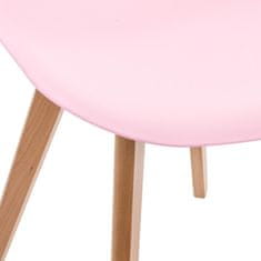 Atmosphera Dětská židle, šedá židle, taburet, šedá stolička,sedadlo, pouf - barva růžová