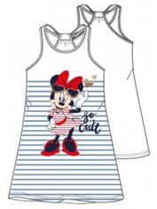 Sun City Dívčí bavlněné letní šaty Minnie Mouse - bílé