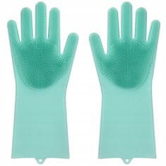Verk 01606 Silikonové mycí rukavice na nádobí modré 2 ks