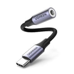 shumee Adaptér USB-C na 3,5mm mini jack pro sluchátka 10 cm - černý