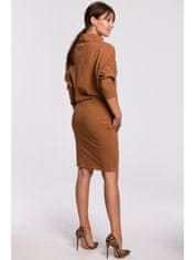 BeWear Dámské mini šaty Yungdrung B175 karamelová L/XL