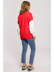 BeWear Dámská pletená vesta Reenzong BK076 červená L/XL