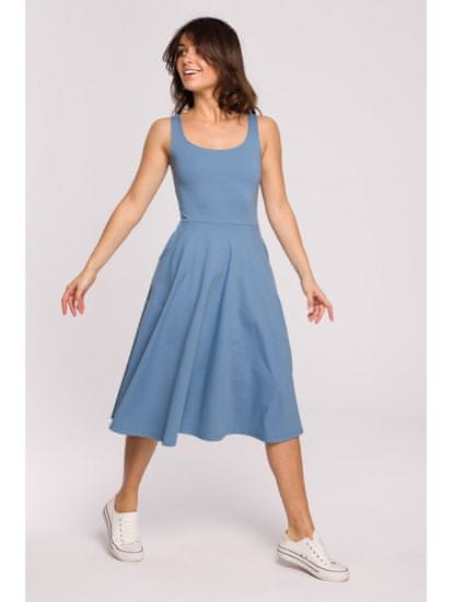 BeWear Dámské midi šaty Zoltosteon B218 modrá