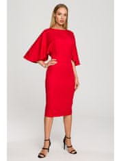 Made of Emotion Dámské midi šaty Suh M700 červená XL
