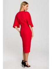 Made of Emotion Dámské midi šaty Suh M700 červená XL