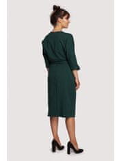 BeWear Dámské midi šaty Loni B241 tmavě zelená XXL