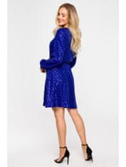 Made of Emotion Dámské mini šaty Riohn M715 královsky modrá S