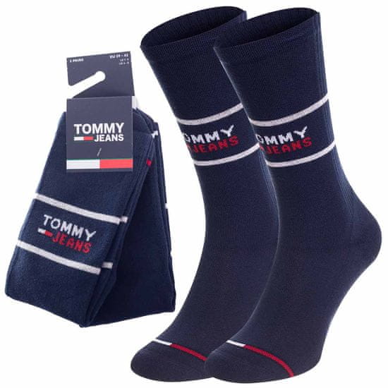 Tommy Jeans 701218704 Tommy-Jeans sportovní vysoké bavlněné unisex ponožky 2 páry v balení