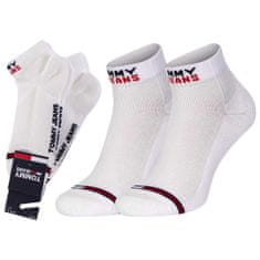 Tommy Jeans 701218956 Tommy-Jeans unisex sportovní polo froté kotníkové ponožky 2 páry v balení, bílá, 43-46